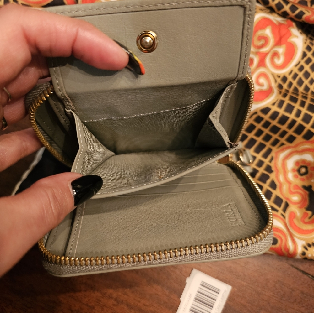Grey Furla zippy wallet w/tassle #preloved - Picture 11 of 12